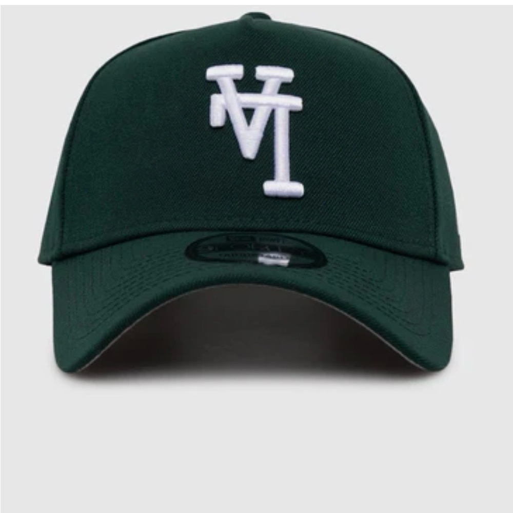 New Era Dark Green Dodgers Cap with White Logo upside down
